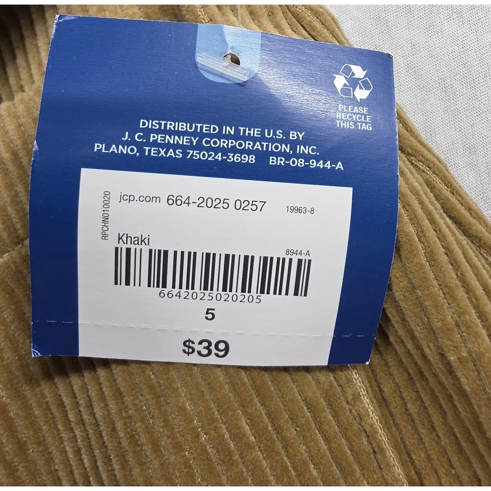 Arizona Jean Co Corduroy Skirt Size 5 NWT Tan Button Front A-Line Mini Y2K Retro - Picture 6 of 9